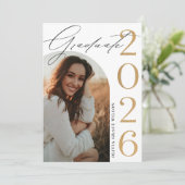 Class of 2026 Arch Photo Graduation Party Einladung (Stehend Vorderseite)