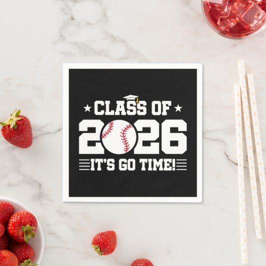 Class of 2026 Baseball Graduation It’s Go Time Serviette (Beispiel)