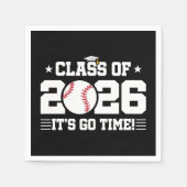 Class of 2026 Baseball Graduation It’s Go Time Serviette (Vorderseite)