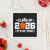 Class of 2026 Basketball Graduation It’s Go Time Serviette (Beispiel)