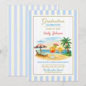 Class of 2026 Beach Graduation Summer Party Invite Einladung (Vorne/Hinten)