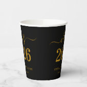 Class of 2026 Black Gold Graduation  Pappbecher (Links)