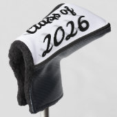 Class of 2026 black script graduation  golf headcover (3/4 Vorderseite)