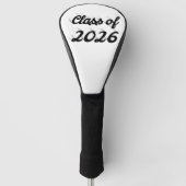Class of 2026 black script graduation  golf headcover (Vorderseite)