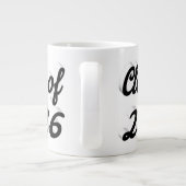 Class of 2026 black script graduation Jumbo-Tasse (Rückseite)