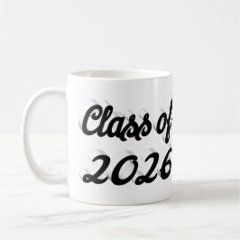 Class of 2026 black script graduation kaffeetasse