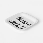 Class of 2026 black script graduation  pappteller (Gewinkelt)