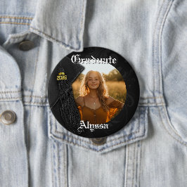 Class of 2026 Black Tassel Dignified Graduation Button