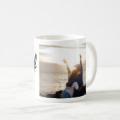 Class of 2026 black text graduation photo  kaffeetasse (VorderseiteRechts)