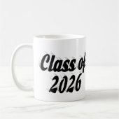 Class of 2026 black text graduation photo  kaffeetasse (Links)