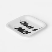 Class of 2026 black tyoography graduation  pappteller (Gewinkelt)