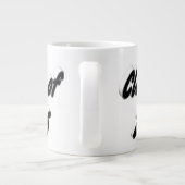 Class of 2026 black typography graduation Jumbo-Tasse (Rückseite)