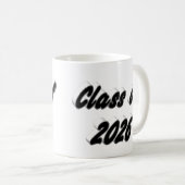 Class of 2026 black typography graduation kaffeetasse (VorderseiteRechts)