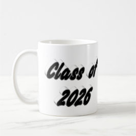 Class of 2026 black typography graduation kaffeetasse