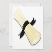 Class of 2026 black typography graduation photo  einladung (Rückseite)