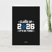 Class of 2026 Blue Cheer Graduation It’s Go Time Karte (Rückseite)