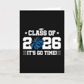 Class of 2026 Blue Cheer Graduation It’s Go Time Karte (Vorderseite)
