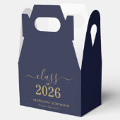Class of 2026 Blue Gold Script Graduation   Geschenkschachtel (Geöffnet)