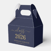 Class of 2026 Blue Gold Script Graduation   Geschenkschachtel (Vorderseite)