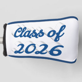 Class of 2026 blue script graduation  golf headcover