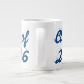 Class of 2026 blue script graduation Jumbo-Tasse (Rückseite)