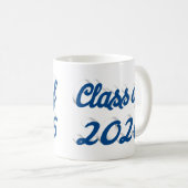 Class of 2026 blue script graduation  kaffeetasse (VorderseiteRechts)