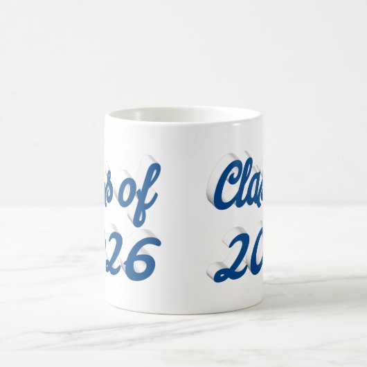 Class of 2026 blue script graduation  kaffeetasse (Mittel)