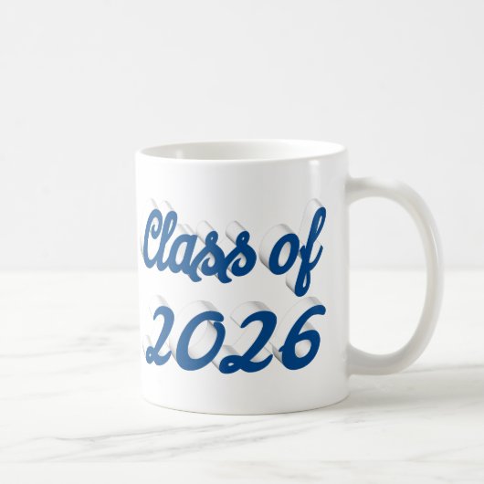 Class of 2026 blue script graduation  kaffeetasse (Rechts)