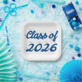 Class of 2026 blue script graduation  pappteller (Party)