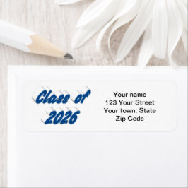 Class of 2026 blue typography  graduation