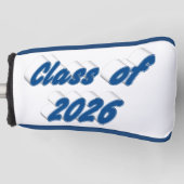 Class of 2026 blue typography graduation  golf headcover (Vorderseite)