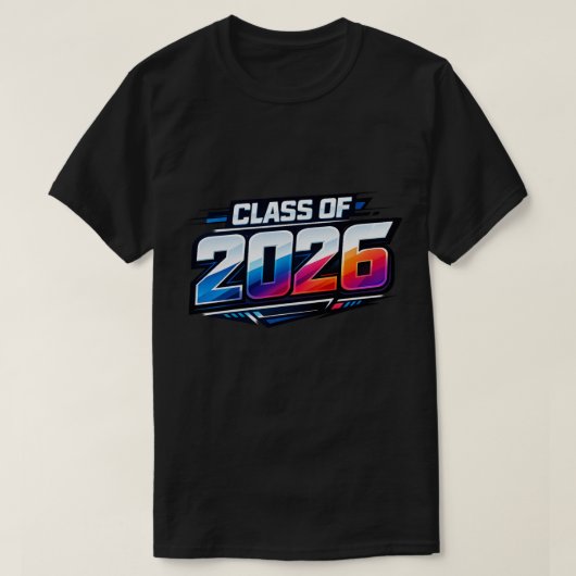Class of 2026 Bold Modern Typography T-Shirt (Design vorne)