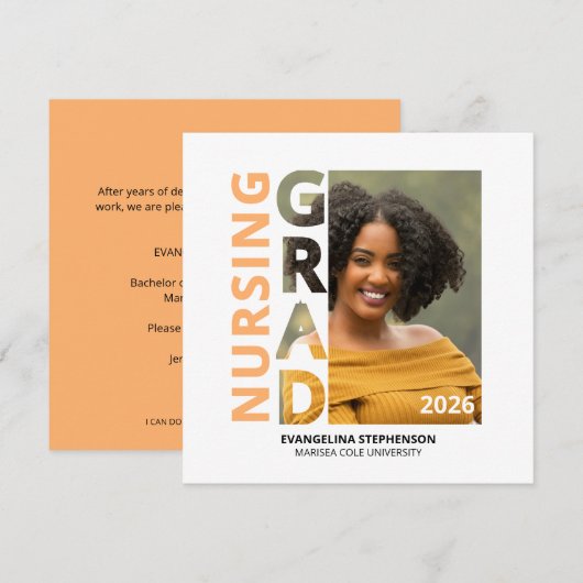 Class of 2026 BSN Nursing Graduate Announcement (Vorne/Hinten)