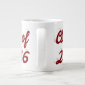 Class of 2026 burgundy script graduation Jumbo-Tasse (Rückseite)