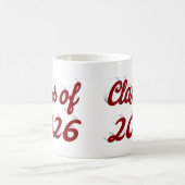 Class of 2026 burgundy script graduation  kaffeetasse (Mittel)