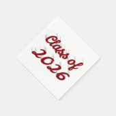 Class of 2026 burgundy script graduation serviette (Ecke)