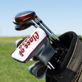 Class of 2026 burgundy text graduation  golf headcover (In Situ)