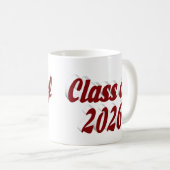 Class of 2026 burgundy text graduation kaffeetasse (VorderseiteRechts)