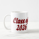 Class of 2026 burgundy text graduation kaffeetasse (Links)