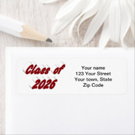 Class of 2026 burgundy typography  graduation