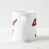 Class of 2026 burgundy typography graduation Jumbo-Tasse (Rückseite)