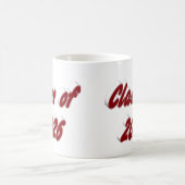 Class of 2026 burgundy typography graduation kaffeetasse (Mittel)