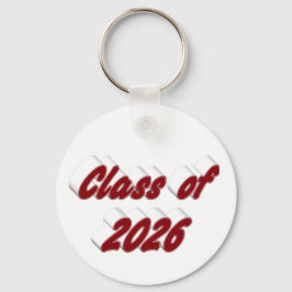 Class of 2026 burgundy typography  graduation   schlüsselanhänger