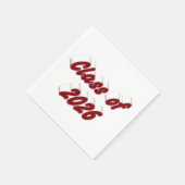Class of 2026 burgundy typography graduation serviette (Ecke)
