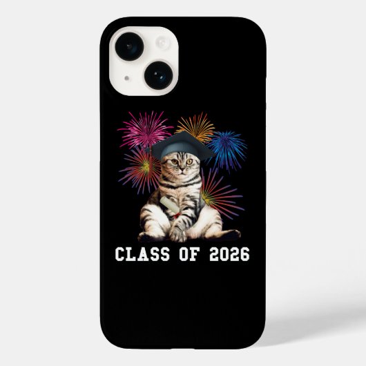 Class Of 2026 Cat Lover Case-Mate iPhone Hülle (Rückseite)