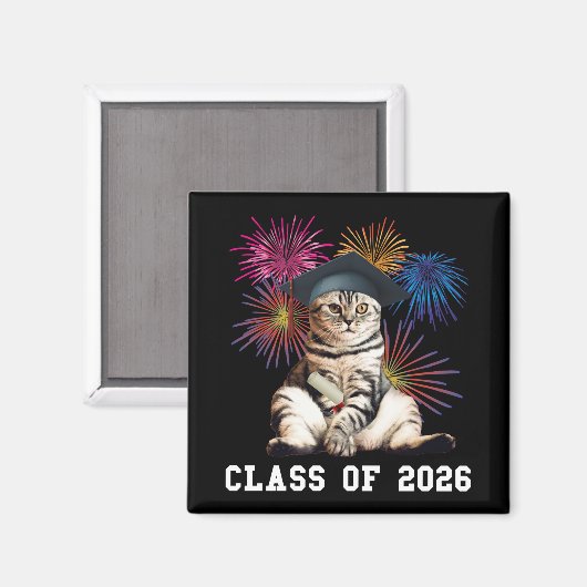 Class Of 2026 Cat Lover Magnet (Vorderseite/Rückseite)