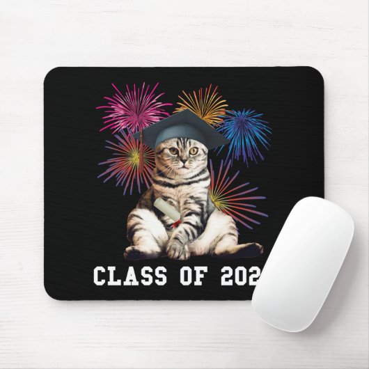 Class Of 2026 Cat Lover Mousepad (Mit Mouse)
