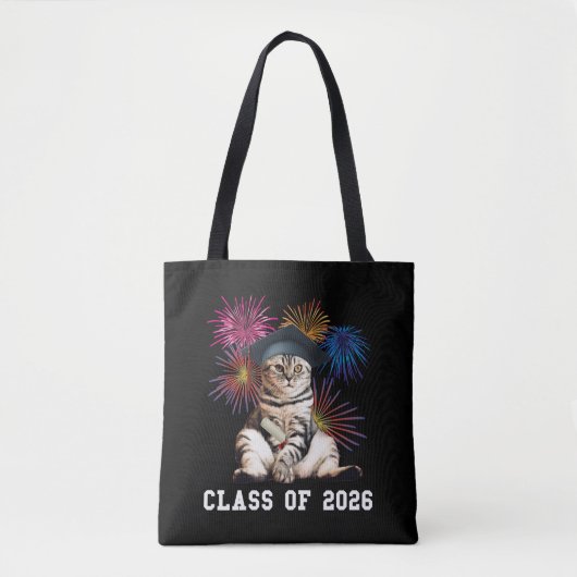 Class Of 2026 Cat Lover Tasche (Vorderseite)