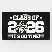 Class of 2026 Cheer Graduation It’s Go Time Quote Banner (Horizontal)