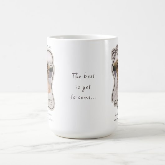 Class of 2026 Custom Bow Photo Graduation Kaffeetasse (Mittel)